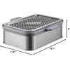 BUYDEEM A501 Stackable Double Tier for Electric Food Steamer, with 18/8 Stainless Steel Tray & Handles, Suitable for G563 One-Touch Vegetable Food Steamer, 11 * 4 Inch(A501 – 5 quart)