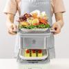 BUYDEEM A501 Stackable Double Tier for Electric Food Steamer, with 18/8 Stainless Steel Tray & Handles, Suitable for G563 One-Touch Vegetable Food Steamer, 11 * 4 Inch(A501 – 5 quart)