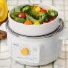 BUYDEEM CT2012A1 Ceramic Steaming Plate, White