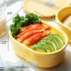 BUYDEEM Ceramic Food Storage Container with Airtight Lid, 17 oz Bento Lunch with Airlock Lid, Stackable Bento Box Microwaveable, Reusable and Dishwasher Safe, for Office Work and Travel, Cozy Greenish(Cozy Greenish)