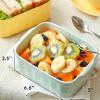 BUYDEEM Ceramic Food Storage Container with Airtight Lid, 28 oz Bento Lunch with Airlock Lid, Stackable Bento Box Microwaveable, Reusable and Dishwasher Safe, for Office Work and Travel, Cozy Greenish(Mellow Yellow)