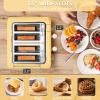 BUYDEEM DT620 2-Slice Toaster, Extra Wide Slots, Retro Stainless Steel with High Lift Lever, Bagel and Muffin Function, Removal Crumb Tray, 7-Shade Settings,Cozy Greenish(Yellow)