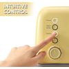 BUYDEEM DT620 2-Slice Toaster, Extra Wide Slots, Retro Stainless Steel with High Lift Lever, Bagel and Muffin Function, Removal Crumb Tray, 7-Shade Settings,Cozy Greenish(Mellow Yellow)