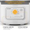 BUYDEEM G32 Electric Food Steamer 1.6QT, Stainless Steel Steamer for Vegetable Egg Seafood, 8 Time Settings, Triple Dry Protection, Quick Steam, Healthy Cooking for 1-2 Servings, Arctic White