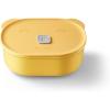 BUYDEEM Ceramic Food Storage Container with Airtight Lid, 17 oz Bento Lunch with Airlock Lid, Stackable Bento Box Microwaveable, Reusable and Dishwasher Safe, for Office Work and Travel, Cozy Greenish(Mellow Yellow)