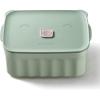 BUYDEEM Ceramic Food Storage Container with Airtight Lid, 28 oz Bento Lunch with Airlock Lid, Stackable Bento Box Microwaveable, Reusable and Dishwasher Safe, for Office Work and Travel, Cozy Greenish(Cozy Greenish)