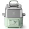 BUYDEEM G52 10.6 Quart 2-Tier Electric Food Steamer for 4-8 Servings, Vegetable Steamer for Cooking, 2-hour Keep Warm, 7 Preset Timings, Dual Boil-Dry Protection, Stainless Steel, Cozy Greenish(5.3 Quart)