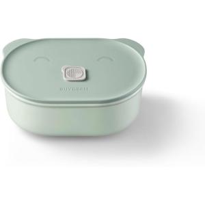 BUYDEEM Ceramic Food Storage Container with Airtight Lid, 17 oz Bento Lunch with Airlock Lid, Stackable Bento Box Microwaveable, Reusable and Dishwasher Safe, for Office Work and Travel, Cozy Greenish(Cozy Greenish)