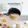 BUYDEEM Cast Aluminum Non Stick Sauce Pan，Rapid Even Heat Milk Pan with Glass Lid，All Stovetops Compatible，No PFOA/PFAS，Cooking Pot with Cool Handle，Cheflite Series CP141 Mellow Yellow，2QT(Mellow Yellow)