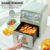 BUYDEEM F51 8-in-1 Air Fryer 4.2QT, Retro Countertop Airfryer Oven with Visible Window, Shake Reminder, One-touch Control with LCD Display, Mellow Yellow(Cozy Greenish)