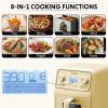 BUYDEEM F51 8-in-1 Air Fryer 4.2QT, Retro Countertop Airfryer Oven with Visible Window, Shake Reminder, One-touch Control with LCD Display, Mellow Yellow(Mellow Yellow)