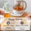 BUYDEEM K156 Tea Maker, Electric Kettle for Coffee and Tea Brewer, 6 Brew Strength Selection for Extracting, 4 Temperature Settings, Boil Dry Protection, 2 Hours Auto Keep Warm, Oat White, 1.5L/1.6QT(1.6 Quarts)