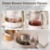 BUYDEEM K156 Tea Maker, Electric Kettle for Coffee and Tea Brewer, 6 Brew Strength Selection for Extracting, 4 Temperature Settings, Boil Dry Protection, 2 Hours Auto Keep Warm, Oat White, 1.5L/1.6QT(1.6 Quarts)