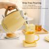 BUYDEEM K640 Stainless Steel Electric Tea Kettle with Auto Shut-Off and Boil Dry Protection, 1.7 Liter Cordless Hot Water Boiler with Swivel Base, 1440W, Mellow Yellow(Mellow Yellow)