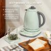BUYDEEM K740 Electric Kettle with Temperature Control, 12H Keep Warm, Quick Boil, Stainless Steel Hot Water Boiler for Tea Coffee Milk, 1.7L, Mellow Yellow(Cozy Greenish)