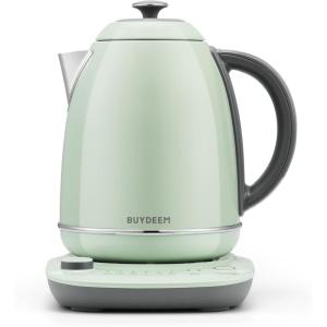 BUYDEEM K740 Electric Kettle with Temperature Control, 12H Keep Warm, Quick Boil, Stainless Steel Hot Water Boiler for Tea Coffee Milk, 1.7L, Mellow Yellow(Cozy Greenish)