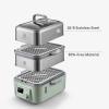 BUYDEEM G553 Two-Tier 10-Quart Electric Food Steamer for Cooking, One Touch, Digital Multifunctional Steamer, Quick Steam in 60s, Stainless Steel Steamer Tray, No Stew Pots Included