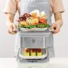 BUYDEEM G553 Two-Tier 10-Quart Electric Food Steamer for Cooking, One Touch, Digital Multifunctional Steamer, Quick Steam in 60s, Stainless Steel Steamer Tray, No Stew Pots Included
